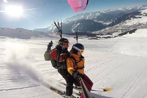 Expérience en tandem de speedriding privé en Suisse