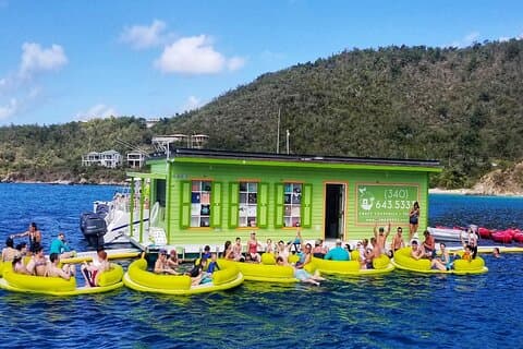 Umrunden Sie die Insel St. John | Mittagspause bei Lime Out (Taco Boat)
