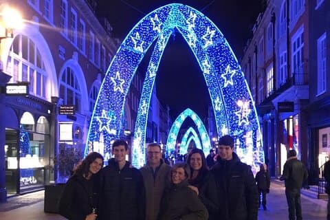London julelys privat tur med traditionel Black Cab