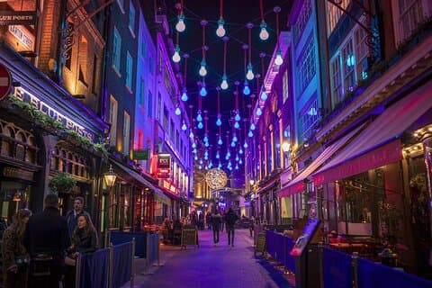 Tour privato di fotografia notturna delle luci di Natale di Londra