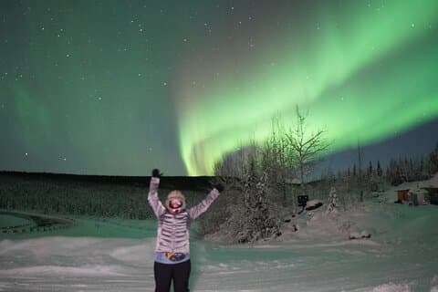 Aurora boreal e Aurora Photography com Warm Geodesic Dome