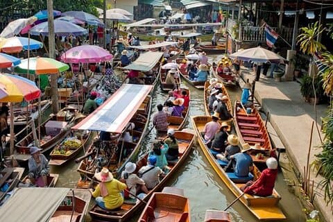 Tour por el mercado flotante de Amphawa y el mercado de trenes de Maeklong