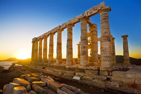 Sunset privat tur til Cape Sounion/Poseidon-templet