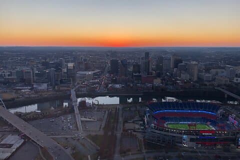 Tour en helicóptero por el centro de Nashville