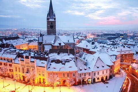 Vintervandring Carpathian Mountains