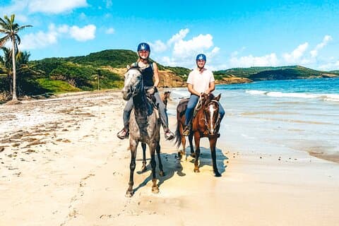 Private Beach Picnic Horseback Ride with Sandy Hoofs St. Lucia