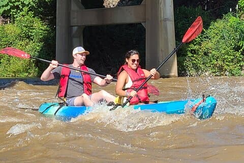 Franse brede rivier kajaktocht in Asheville