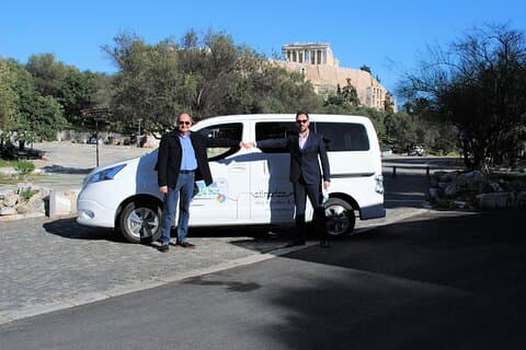 Athene privé groene tour van een halve dag met elektrische minibusjes