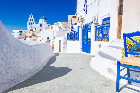 L'intero tour di 9 yard per piccoli gruppi di un'intera giornata a Santorini