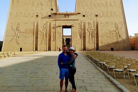 Privat heldagstur til Edfu og Kom Ombo-templerne fra Luxor i bil