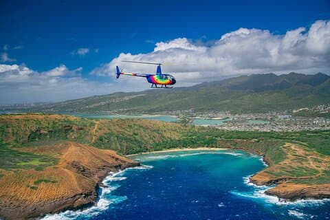 Oahu : 45 minutters sightseeing usynlig helikopter tur - dører av eller på