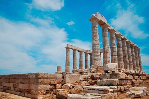 Cape Sounio-templet i Poseidon