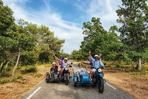 Aix-en-Provence: Ruta del vino de medio día en sidecar