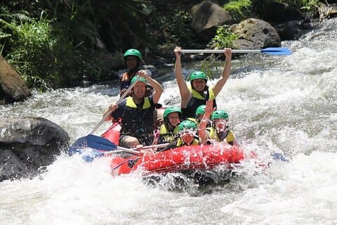 Rafting privé en eau vive d'une journée sur la rivière Ayung et la ville d'Ubud
