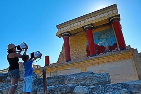 Áudio privado e tour virtual em Knossos