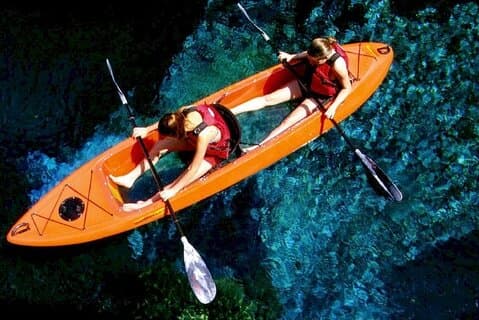 Bioluminescerende kajak eller paddleboard sit-on-top kajak hybrid tur!