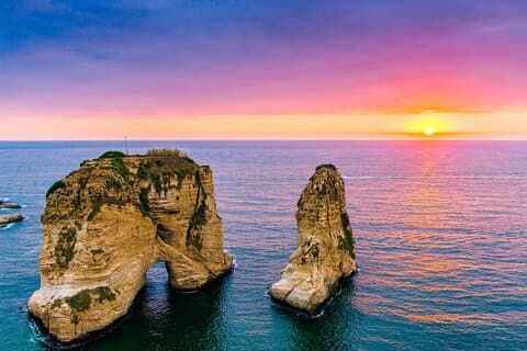 Beirut, Beiteddine og Deir El Qamar med lunsj