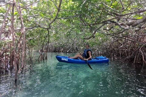 Excursion en kayak dans la lagune de Nichupté à Cancún