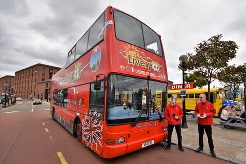 Liverpool City Sights Hop-on-Hop-off-Stadtrundfahrt - 24-Stunden-Ticket