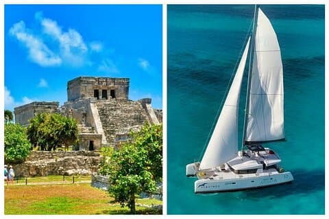 2-daagse combo: Isla Mujeres zeilen en Tulum Maya-ruïnes
