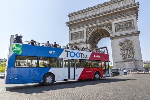 Paris Tootbus Entdeckung bei Tag und bei Nacht Routen