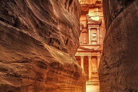 2-dagers tur: Petra, Wadi Rum og 3-timers stopp ved Aqaba eller Dødehavet