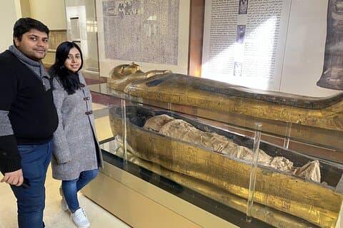 Private Tagestour zu den Pyramiden von Gizeh und dem ägyptischen Museum ab Alexandria mit dem Auto
