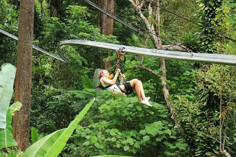 World C+ (Ziplines 10 Platforms + Roller + Sky Walk och World Set Menu)