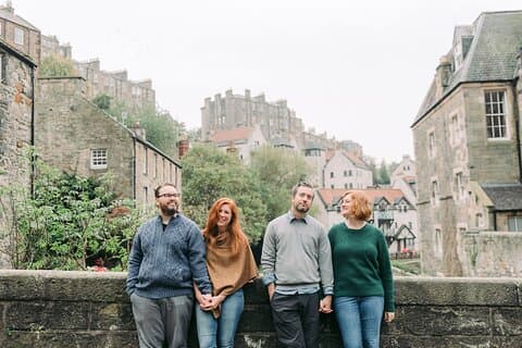 Sessão de fotografia de férias privada com fotógrafo local em Edimburgo