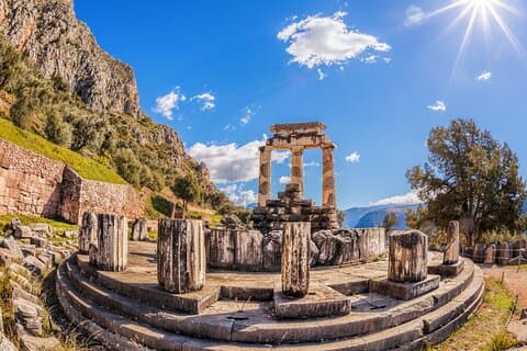 Delphi heldags V.R audio guidet tur med adgangsbillet