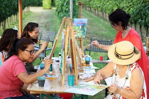 Kunstoplevelse med mad- og vinsmagning i Lazise