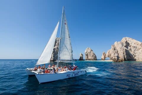 Catamaran Snorkel à Los Cabos! Superbe tuba et fête + transport aller-retour