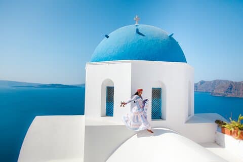 Séance photo à Santorin Oia