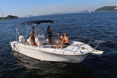 Excursão de barco e natação de meio dia no Rio