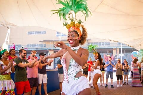 Passeio de festa de carnaval e aula de samba no Rio com traslado