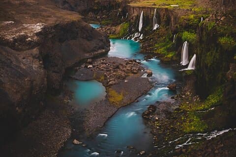 Private tour of Háifoss, Gjáin, and Sigöldugljúfur, highlands.