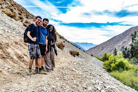 Mountain range trekking