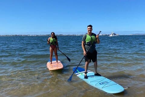 Stand up Paddle Board Lektion på San Diego Bay