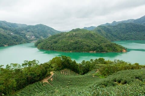 Thousand Island Lake og Pinglin Tea Plantation fra Taipei