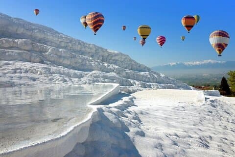Excursão de dia inteiro a Pamukkale com passeio de balão de ar quente de Marmaris