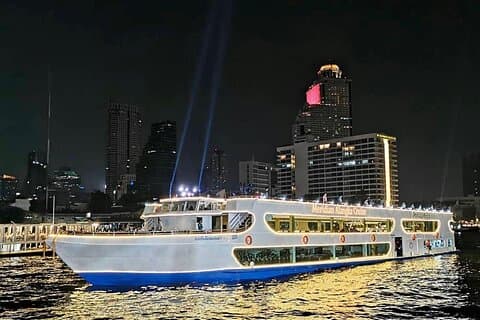 Chao Phraya Dinner Cruise in Bangkok by Private Transport