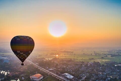 Aventura en globo aerostático en Chiang Mai