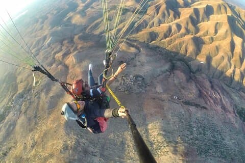 Paragliding vlucht in de Hoge Atlas Marrakech