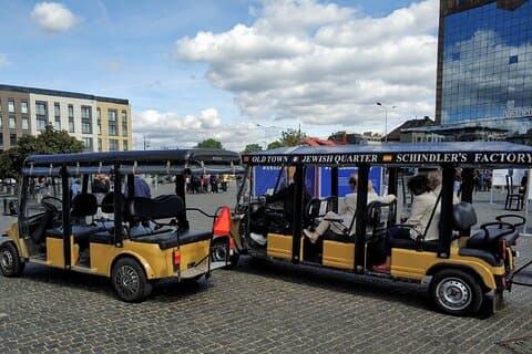 Joodse wijk van Krakau en gettotour per elektrische golfkar