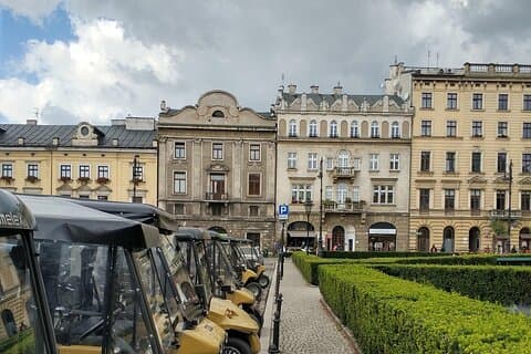 Golfvagnsgrupptur via Gamla stan, judiska Kazimierz och Ghettot
