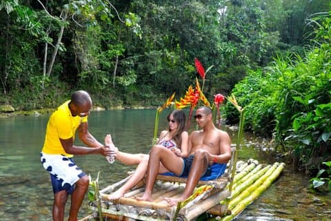 Bamboo Rafting With Foot Massage