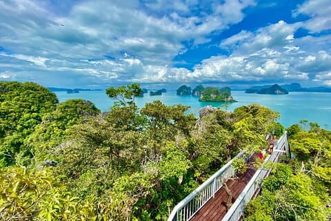 Hong Islands Day Tour og 360 Viewpoint med Longtail Boat fra Krabi