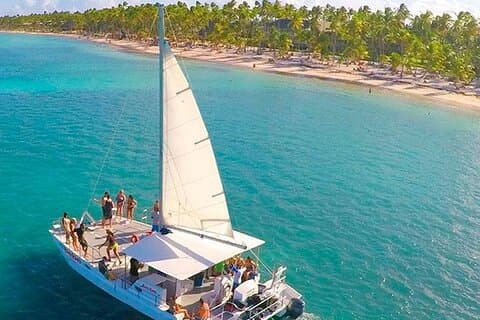 Shared 8 Hours Party boat Saona and Natural Pool from Bayahibe