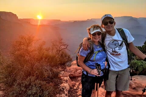 Grand Canyon Sunset Hiking Adventure diep onder de South Rim