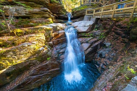 Guía turístico de conducción de audio autoguiado Kancamagus Scenic Byway